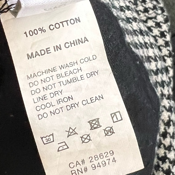 Stussy Black and White Houndstooth Print Cargo Pants W32 - Picture 8 of 10